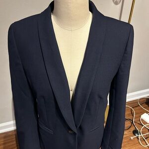 J. Crew 6 Wool Blazer Navy Single Button with lining
